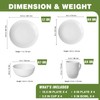 Yoshy 16-Piece White Bone China Dinnerware with Lightweight Durable Chip
