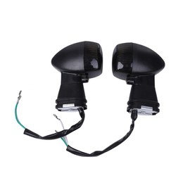 CustomDivine Turn Signals for Kawasaki Left and Right Set Front ZX-9R ZX-12R ZX-6RR GPZ1100 ZXR400 ZXR750 ZX-7RR ZXR250 Other Genuine Type Outside Custom Parts (Smoke Lenses)
