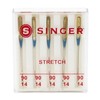 SINGER 04721 Size 90/14 Stretch Sewing Machine Needles, 5-Count ,