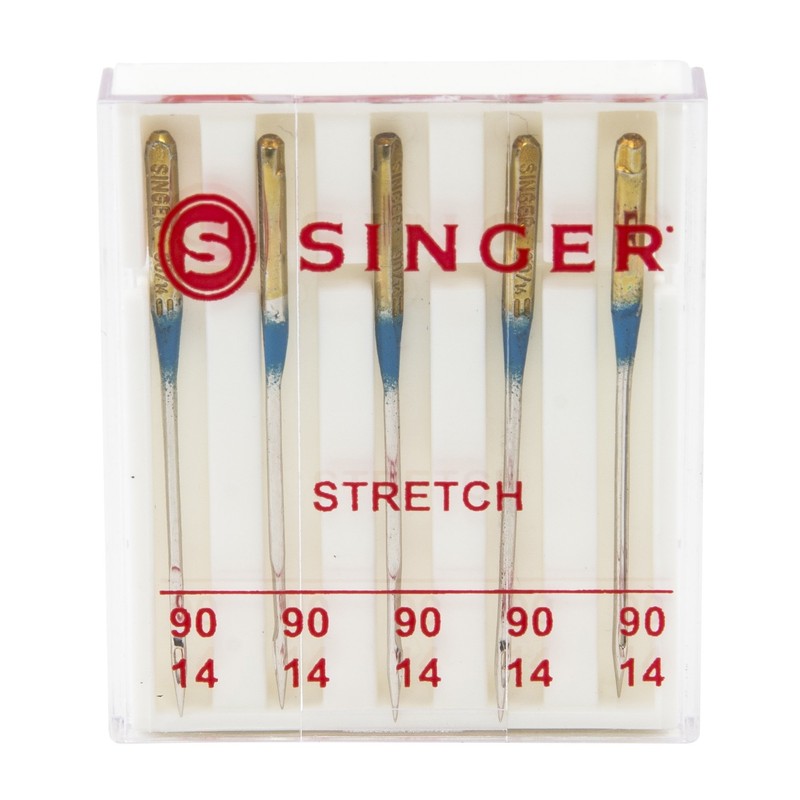SINGER 04721 Size 90/14 Stretch Sewing Machine Needles, 5-Count ,