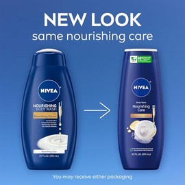 NIVEA NIVEA Nourishing Care Body Wash with Nourishing Serum, Moisturizing Body Wash for Women, Enriched with Provitamin B5 and Vitamin E, 20 Fl Oz Bottle, 3 Pack