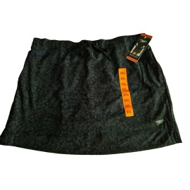 Speedo Women's Active WearSwim Woven Skort/ Shorts Pockets Black Grey Size XXL