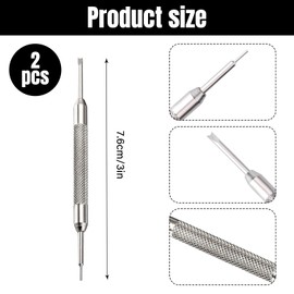 CYMYGS 2Pcs Watch Link Removal Kit, Watch Spring Bar Pin Tool, Removal Install Repair Tool for Watch Straps Spring Bars Pins Replacement, Double Ended Design, Adjustment Fitting Repair and Sizing Kit