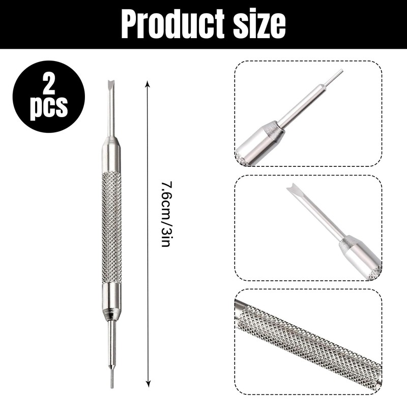 CYMYGS 2Pcs Watch Link Removal Kit, Watch Spring Bar Pin