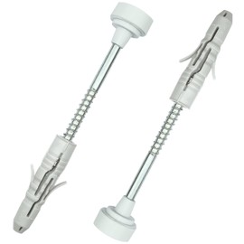 AERZETIX - C57833 - Fixing set for toilet/bidet screw M6x80mm floor mounting - Ø10x50mm nylon dowel - hexagon pull screws - for sanitary installations concrete brick fully hollow