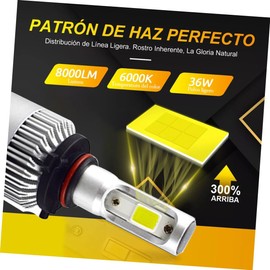 Zerodeko S2 Led Headlight Bulbs 9005 2 Pack 36w 9-32v Waterproof High Beam and Low Beam for Angel Eyes