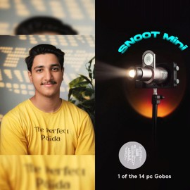 DF DIGITALFOTO Mini Optical Snoot,Mini Snoot Projection Attachment with Zhiyun/Ulanzi Mount,14 Gobos,Magnetic Gobo Frame,Compatible with ZHIYUN CINEPEER CX100,Ulanzi L023, COLBOR Wonder W100