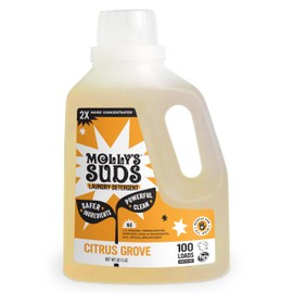 Molly's Suds Liquid Laundry Detergent | Clean Laundry Detergent Soap for Sensitive Skin | 2x Concentrated, High Efficiency (HE) | Citrus Grove - 100 Loads
