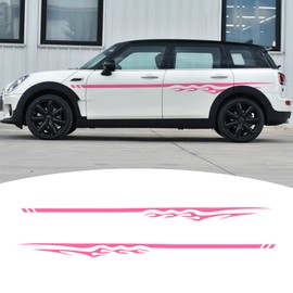 Bilisin Car Sports Racing Body Side Stripe Graphic Stickers and Decals BI018 Universal Vinyl DIY Modified Stripe Decals Decoration for All Car Truck SUV Off-Road Vehicles Pink