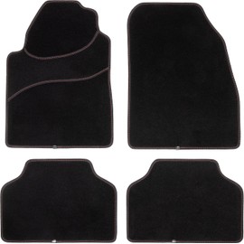 DBS - Alfombrilla para Coche - Universal - Antideslizante - 4 Piezas Delantera  Trasera - Alfombrilla para Coche - Alta Calidad - Rojo