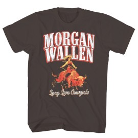 Morgan Wallen Live Cowgirls T Shirt Mens Country Music Classic Band Tee Black - Large