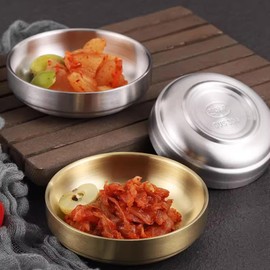 Incauca 3.5 Inch Stainless Steel Soy Sauce Dishes, Double Walled Mini Chip and Dip Bowls, Dipping Sauce Ramekin, Seasoning Cups, Metal Small Side Dish Bowls for Condiment Sushi Ketchup, Silver