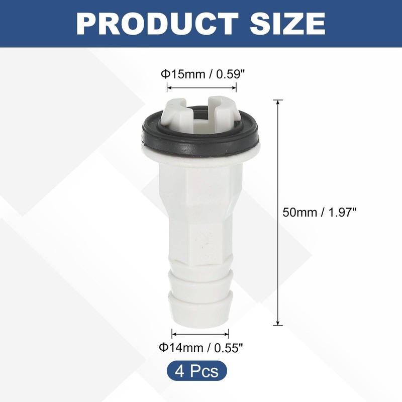 sourcing map 4Pcs Air Conditioner Drain Hose Connectors Elbow Fitting