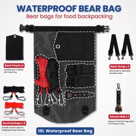 Tough Bison Bear Bags for Food Backpacking Bear Bag Hanging System Bear Canister for Backpacking Food Bag Camping Food Bag Hiking, Camping