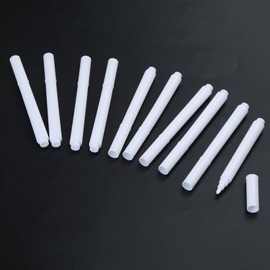 10Pcs White Chalkboards-Window, Glass, Bistro-Signs White Chalk Markers Chalk Pens White Dry-Erase Marker Pen for Blackboard Markers and Highlighters