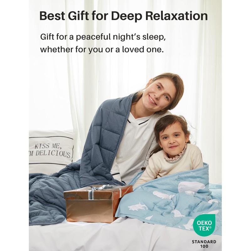Weighted Idea Weighted Blanket for Adults (Dark Grey,48"x72",15lbs) Cooling Breathable