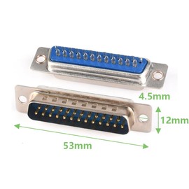 PENGLIN 10 x DB25 plug and 10 x socket soldering adapter, RS232 25 pins D-Sub serial adapter for PC accessories