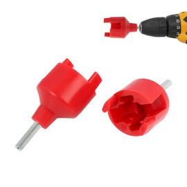 2PCS Electric Fence Insulator Sleeve, Electronic Fence Installation Tools, Quick Install Plastic Adapter for Fence Ring Insulators, Compatible with Most Screws, Red Chuck Keys for Cordless Drill