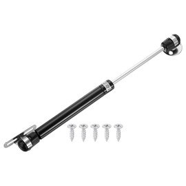 sourcing map 1Pcs Lid Support Hinges, 200N Gas Struts Soft Close Folding Lid Stay Hinges Automatic Slow Lowering Pneumatic Lid Buffer with Fixing Plate for Cabinet Closet Wardrobe