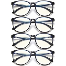 beister Blue Light Blocking Glasses for Computer & Screen Use - Lightweight Anti-Eye Strain Glasses for Woma & Men, Stylish Glare Protection Blue Blockers 1/2/4-Pack