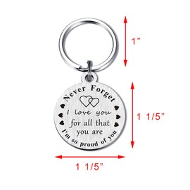TANGWISH I Love You for All That You are Birthday Gifts for Men Him Husband Boyfriend Keychain for Valentines Day