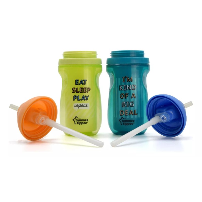 Tommee Tippee Set 2 Vaso Térmico Frío Con Popote 90z
