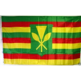 FlagsImp 3'x5' Kanaka MAOLI Hawaii Flag, Hawaiian Sovereignty Banner