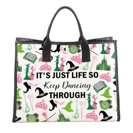 UJIMS Witch Movie Inspired Gifts Witch Musical Shoulder Tote Bag Good Witch Bad Witch Gift Musical Theater Merch (GBWitch3DBag)