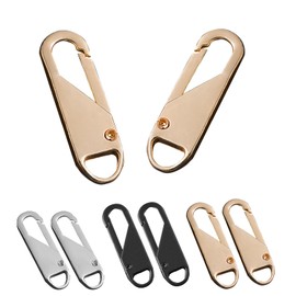 Deoward Zipper Pull, 6 PCS Replacement Metal Zipper Handle Mend Fixer Tab for Luggage, Suitcases, Backpacks, Jackets, Purses, Handbags