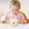 Baby Learning Drinking Cup 200mL Cartoon Animal Print Silicone Training