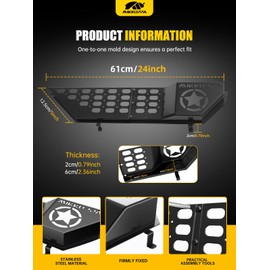 MIKKUPPA Metal Front Door Storage Pockets - Compatible with Jeep Wrangler JL JLU 4XE 2018-2024 & Gladiator JT 2020-2024 Interior Storage Expansion Accessories, Door Side Insert Organizer Box 2Pcs