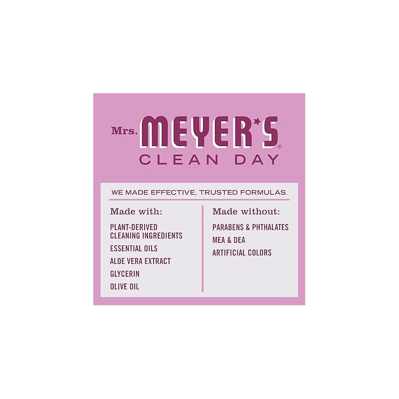 "Mrs. Meyer's Clean Day Hand Soap with Essential Oils, Biodegradable