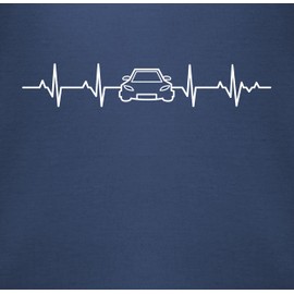 Shirtracer - Baby Bodysuit Long Sleeve Girl Boy - Cars - Heartbeat Car, 1 Navy Blue