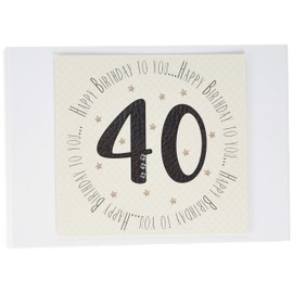 White Cotton Cards 40th Birthday Memories Photo Album (MTGA40T), of