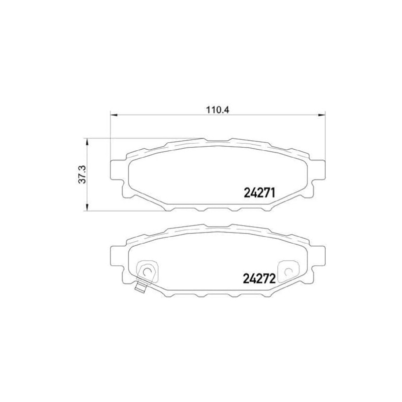 Brembo P78020 Rear Brake Pads Pack of 4