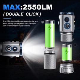 Ciwuzxs Rechargeable Flashlights High Lumens, Super Bright Small Pocket Magnetic Flashlight, 9 Modes LED Tactical Flash Light, with Clip, Magnetic Flashlight for EDC, Camping, Hiking, Emergency