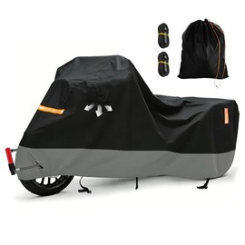 Motorcycle Cover for Trike - Waterproof Outdoor 420D Oxford Fabric Cover - Fits Honda Gold Wing, Harley Tri Glide & Freewheeler