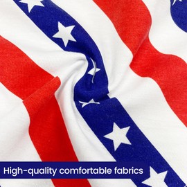 Dzmodz 4th of July Dog Bandanas 2 Pack, American Flag Pet Scarf, Durable Fabric Pet Patriotic Scarf, Independence Day Bandana for Small Medium, and Large Dogs