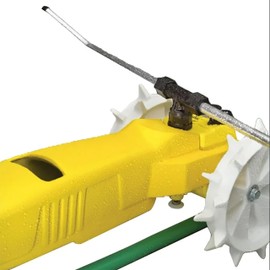 Nelson Rain Train 13,500 Square Feet Cast Iron Outdoor Lawn Traveling Water Sprinkler for Yard, and Garden, with Auto Shut Off, Yellow