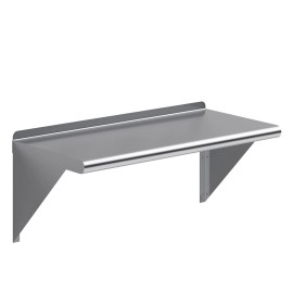 Unbranded 14 in. x 30 in. Stainless Steel Wall Shelf