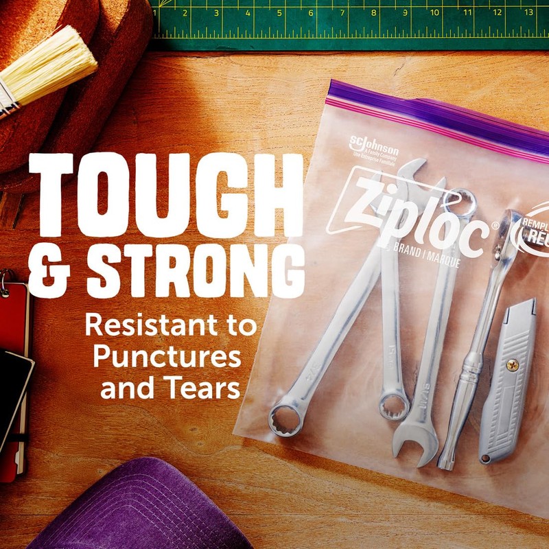 Ziploc Heavy Duty Gallon Food Storage Bags, Seal Top Closure,