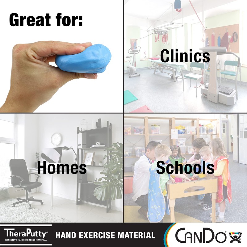 CanDo TheraPutty Standard Hand Exercise Putty For Rehabilitation, Exercises, Hand
