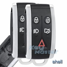 KeyMaster 2x Smart Keyless Remote Key Shell Case Fob for Jaguar XF XFR XK XKR KR55WK49244
