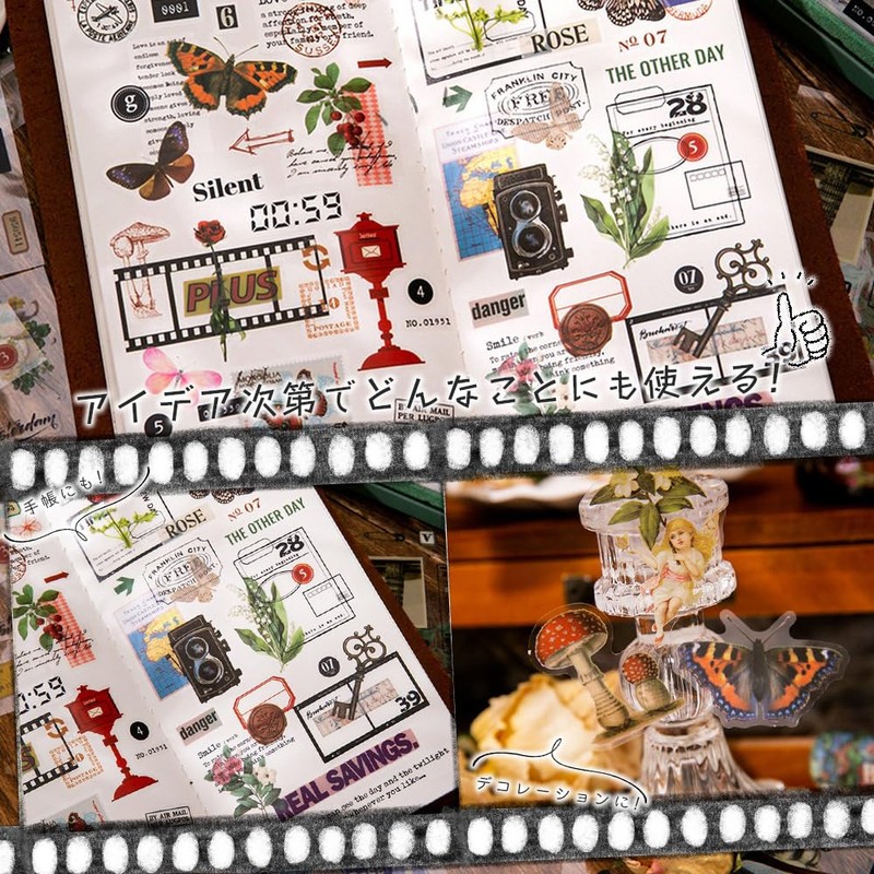 moin moin Stickers Stickers Bulk Set of 100 Clear Transparent