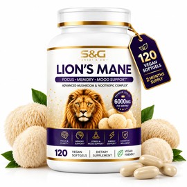 Lions Mane Mashrrom 6000mg Softgels – Focus, Memory & Cognitive Support