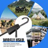 36 Inch Adjustable Bungee Cords with Hooks, 6 Pcs Black