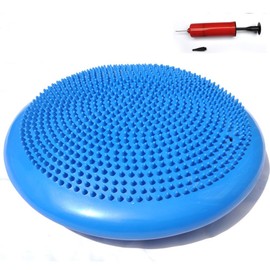 SDYDAY Balance Cushion, Yoga Massage Balance Mat Board Seat Pad Pilates Correct Posture Improve Core Stability Burst Proof Anti-Slip Blue