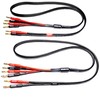 CNCESS Bi-Wire Banana Plug Splitter Speaker Cable, 2 Banana Plugs
