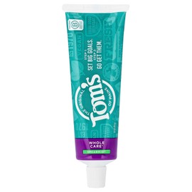 Tom's of Maine Whole Care Natural Toothpaste with Fluoride, Spearmint, 4 oz. (Packaging May Vary)