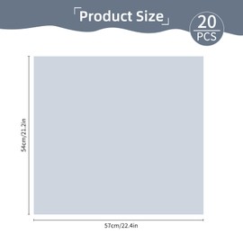 20 Blatt Matt gefrostet Blume Bouquet Wrapping Papier, doppelseitige Blume Wrapping Papier wasserdicht Bouquet Zubehör für Florist Hochzeit Geburtstage Party Dekoration 22x22 Inch (Hellgrau)